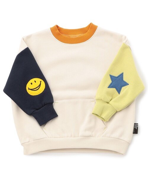 BREEZE(ブリーズ)の「【裏起毛】あったかイロイロパッチトレーナー(スウェット・キッズ・レッド/ブラック/レインボー/ブラウン・100/90/80/140/130/120/110)」の21枚目の写真