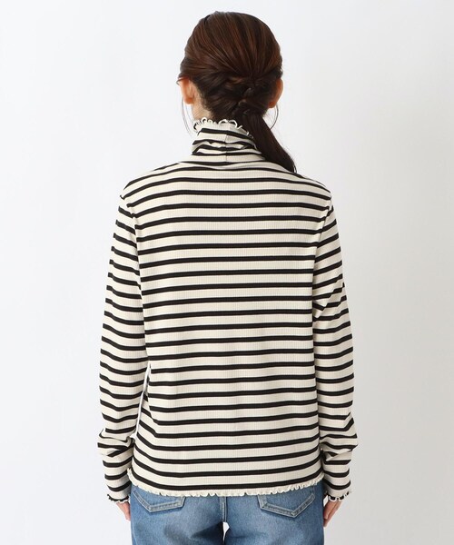 one'sterrace(ワンズテラス)の「リブタートルネック メロープルオーバー(Tシャツ/カットソー・レディース・ブラック系8/アイボリー系8・02)」の5枚目の写真