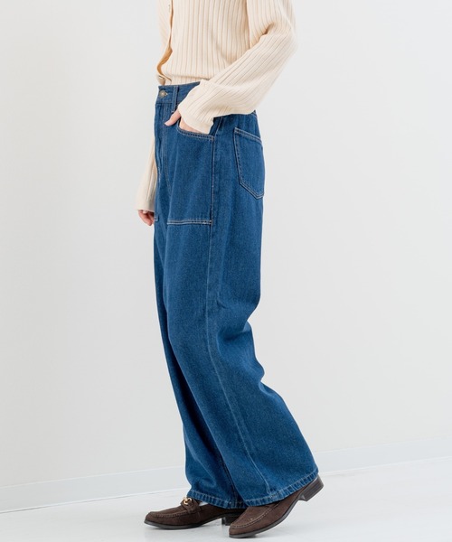 refinedworks（リファインドワークス）の「【refinedworks】美脚見え ストレートデニムパンツ！（その他パンツ・レディース・ブラック/ネイビー・FREE）」の10枚目の写真