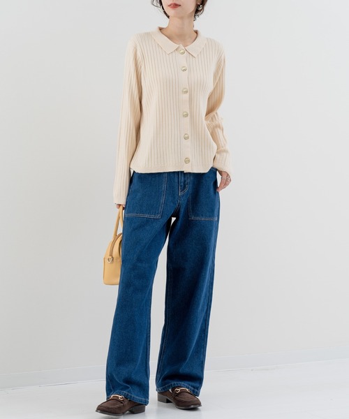 refinedworks（リファインドワークス）の「【refinedworks】美脚見え ストレートデニムパンツ！（その他パンツ・レディース・ブラック/ネイビー・FREE）」の21枚目の写真