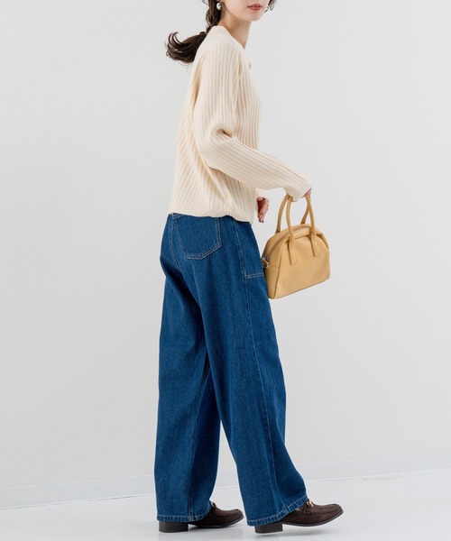 refinedworks（リファインドワークス）の「【refinedworks】美脚見え ストレートデニムパンツ！（その他パンツ・レディース・ブラック/ネイビー・FREE）」の22枚目の写真