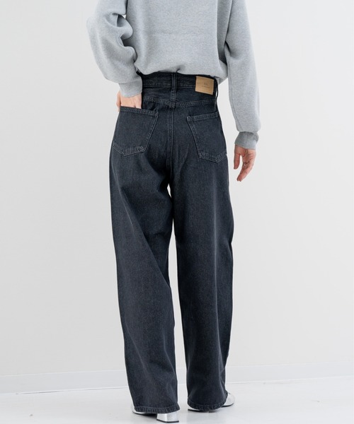 refinedworks（リファインドワークス）の「【refinedworks】美脚見え ストレートデニムパンツ！（その他パンツ・レディース・ブラック/ネイビー・FREE）」の6枚目の写真