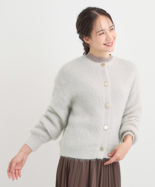 DRESKIP(ドレスキップ)の「【S-LL】ふわふわシャギー 大人レディなカーディガン(カーディガン/ボレロ・レディース・チャコールグレー/ナチュラル/ブラウン系/イエロー/ピンク系/ブルー・01/02/03/04)」の15枚目の写真