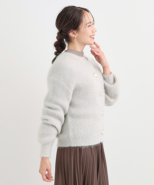 DRESKIP(ドレスキップ)の「【S-LL】ふわふわシャギー 大人レディなカーディガン(カーディガン/ボレロ・レディース・チャコールグレー/ナチュラル/ブラウン系/イエロー/ピンク系/ブルー・01/02/03/04)」の16枚目の写真