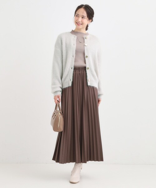 DRESKIP(ドレスキップ)の「【S-LL】ふわふわシャギー 大人レディなカーディガン(カーディガン/ボレロ・レディース・チャコールグレー/ナチュラル/ブラウン系/イエロー/ピンク系/ブルー・01/02/03/04)」の17枚目の写真
