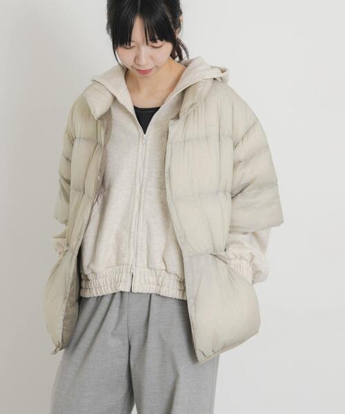 TAION（タイオン）の「『別注』TAION×EKAL　ハーフスリーブダウンジャケット（ダウンジャケット/コート・メンズ・グレー/ブラック・MEDIUM/LARGE）」の6枚目の写真