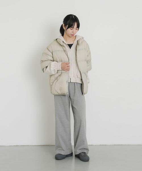 TAION（タイオン）の「『別注』TAION×EKAL　ハーフスリーブダウンジャケット（ダウンジャケット/コート・メンズ・グレー/ブラック・MEDIUM/LARGE）」の8枚目の写真