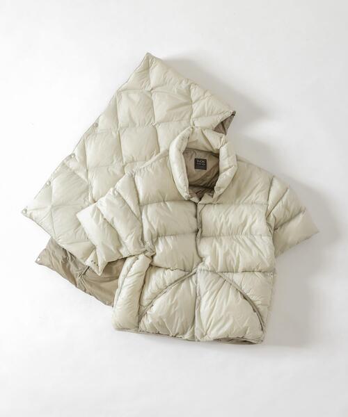 TAION（タイオン）の「『別注』TAION×EKAL　ハーフスリーブダウンジャケット（ダウンジャケット/コート・メンズ・グレー/ブラック・MEDIUM/LARGE）」の22枚目の写真