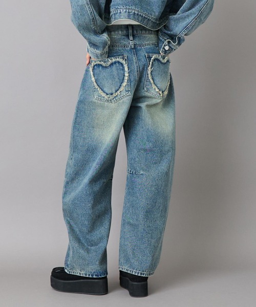 れ*お様 PELLE PELLE 刺繍ロゴ　パッチロゴ　 デニムセットアップ　X MY771□PellePelle□ペレペレ デニム marcbuchanan