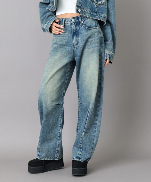 ANAP（アナップ）の「ハート フリンジ パッチポケット バレルレッグ デニム パンツ（デニムパンツ・レディース・ブラック/ブルー・S/M）」の22枚目の写真