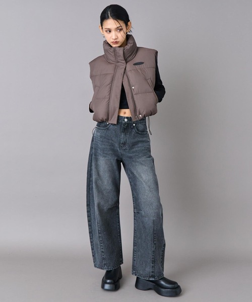 ANAP（アナップ）の「ハート フリンジ パッチポケット バレルレッグ デニム パンツ（デニムパンツ・レディース・ブラック/ブルー・S/M）」の14枚目の写真