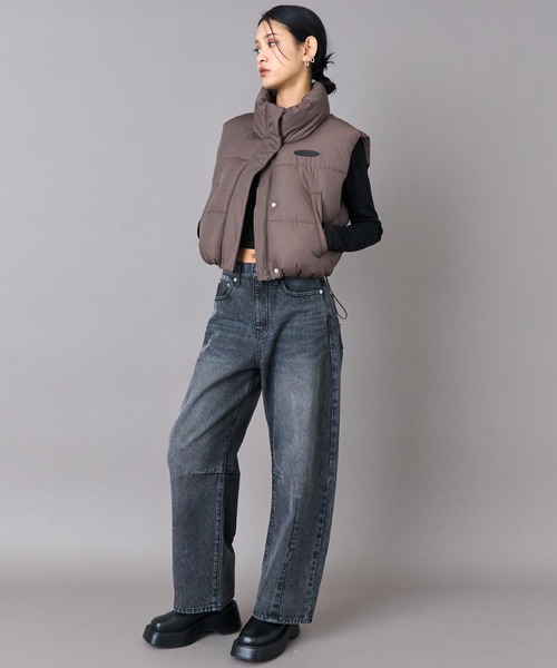 ANAP（アナップ）の「ハート フリンジ パッチポケット バレルレッグ デニム パンツ（デニムパンツ・レディース・ブラック/ブルー・S/M）」の13枚目の写真