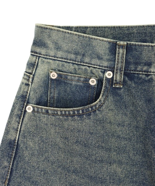 ANAP（アナップ）の「ハート フリンジ パッチポケット バレルレッグ デニム パンツ（デニムパンツ・レディース・ブラック/ブルー・S/M）」の7枚目の写真