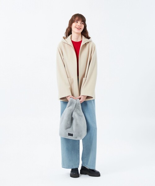 MACKINTOSH PHILOSOPHY(マッキントッシュ フィロソフィー)の「ショートビーバーフードコート(その他アウター・レディース・チャコールグレー/ダークネイビー/ベージュ・36/38)」の14枚目の写真