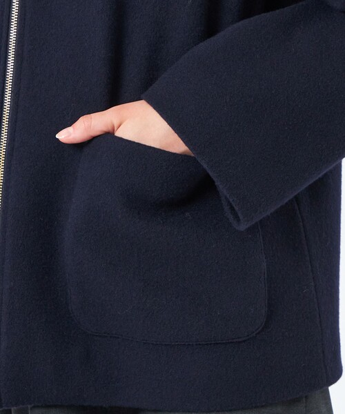 MACKINTOSH PHILOSOPHY(マッキントッシュ フィロソフィー)の「ショートビーバーフードコート(その他アウター・レディース・チャコールグレー/ダークネイビー/ベージュ・36/38)」の7枚目の写真