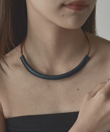 最終値下 極美品 CRESCIONI クレッシオーニ レザー ネックレス 黒 その他ブランド(ソノタブランド) / crescioni/クレッシオーニ