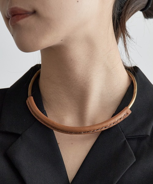 crescioni/クレッシオーニ kiva bracelet ラティーゴレザー チョーカー