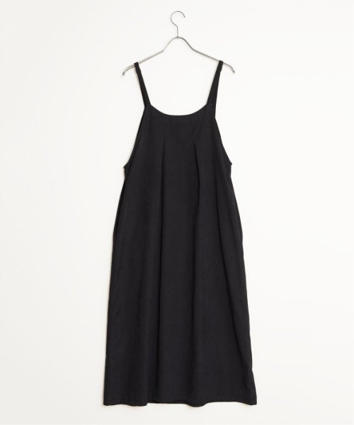 LBC（エルビーシー）の「ピーチツイル2WAYジャンスカ（ジャンパースカート・レディース・グレイッシュベージュ/ブラック・M）」の5枚目の写真