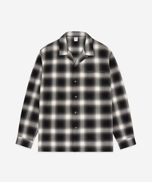 FRONT 11201（フロントワンワントゥーオーワン）の「Open Collar Shirt/ Ombre Check Rayon Gabardine（シャツ/ブラウス）」