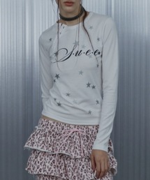 【SETUP‐EXE】STAR HENLEY NECK TOP / 【セットアップエグゼ】スターヘンリーネック長袖Tシャツ