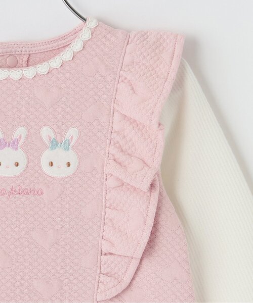 セール】ウサギアップリケ ハートジャガードワンピース（その他ベビー