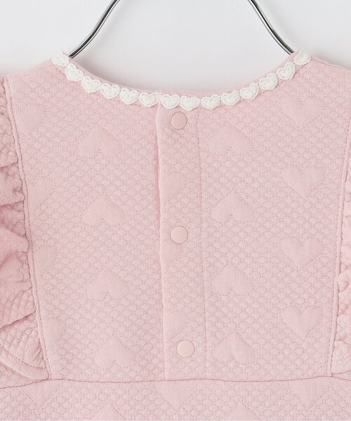 ウサギアップリケ ハートジャガードワンピース（その他ベビーウェア