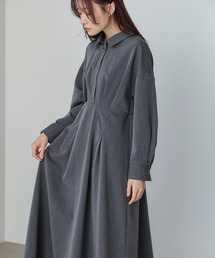 Bab（バブ）の「【選べるサイズ展開】2WAYウエストタックシャツワンピース（シャツワンピース）」