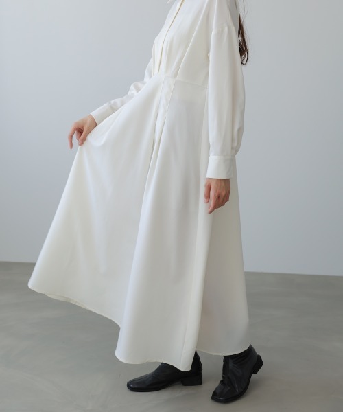 Bab（バブ）の「【選べるサイズ展開】2WAYウエストタックシャツワンピース（シャツワンピース・レディース・ブラウン/チャコールグレー/アイボリー・S/M/L）」の7枚目の写真