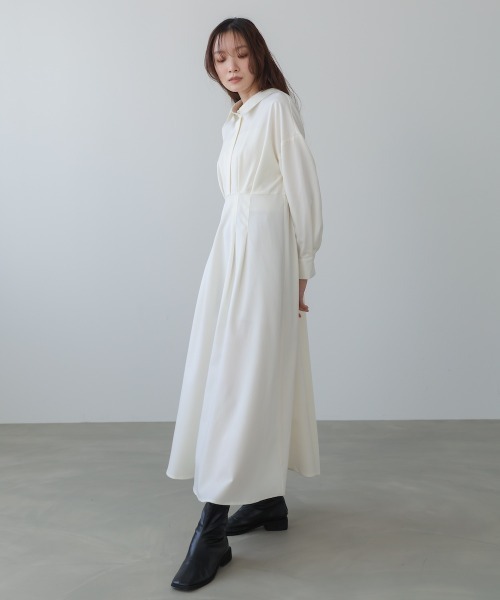 Bab（バブ）の「【選べるサイズ展開】2WAYウエストタックシャツワンピース（シャツワンピース・レディース・ブラウン/チャコールグレー/アイボリー・S/M/L）」の8枚目の写真