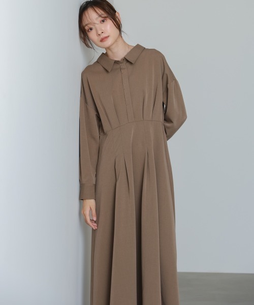 Bab（バブ）の「【選べるサイズ展開】2WAYウエストタックシャツワンピース（シャツワンピース・レディース・ブラウン/チャコールグレー/アイボリー・S/M/L）」の17枚目の写真