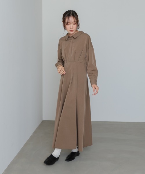 Bab（バブ）の「【選べるサイズ展開】2WAYウエストタックシャツワンピース（シャツワンピース・レディース・ブラウン/チャコールグレー/アイボリー・S/M/L）」の18枚目の写真