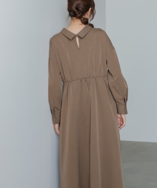 Bab（バブ）の「【選べるサイズ展開】2WAYウエストタックシャツワンピース（シャツワンピース・レディース・ブラウン/チャコールグレー/アイボリー・S/M/L）」の21枚目の写真