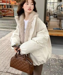 semplice(センプリチェ)のファーライニングダウンジャケット フード付き(ダウンジャケット/コート)