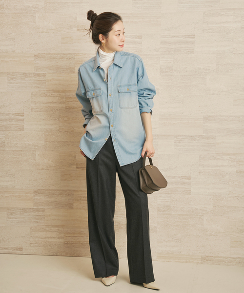 plage（プラージュ）の「DENIM シャツ（シャツ/ブラウス・レディース・サックスブルー/ブルー系その他・FREE）」の4枚目の写真