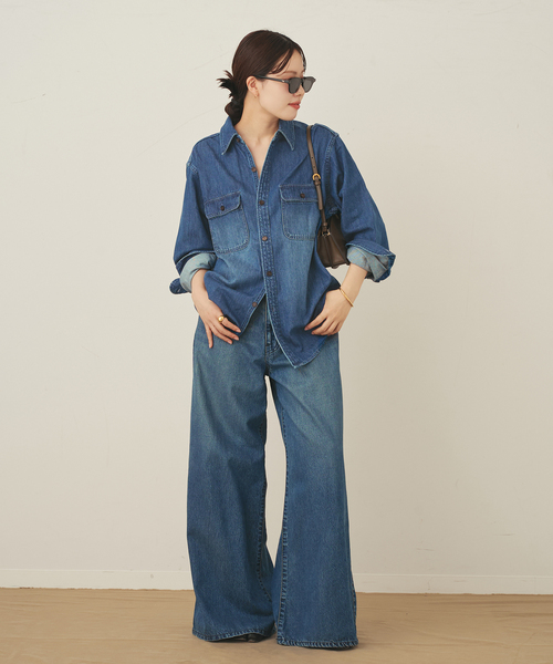 plage（プラージュ）の「DENIM シャツ（シャツ/ブラウス・レディース・サックスブルー/ブルー系その他・FREE）」の6枚目の写真