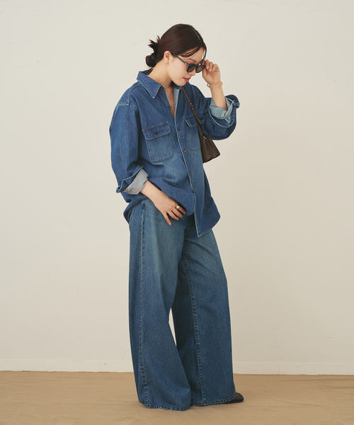 plage（プラージュ）の「DENIM シャツ（シャツ/ブラウス・レディース・サックスブルー/ブルー系その他・FREE）」の7枚目の写真