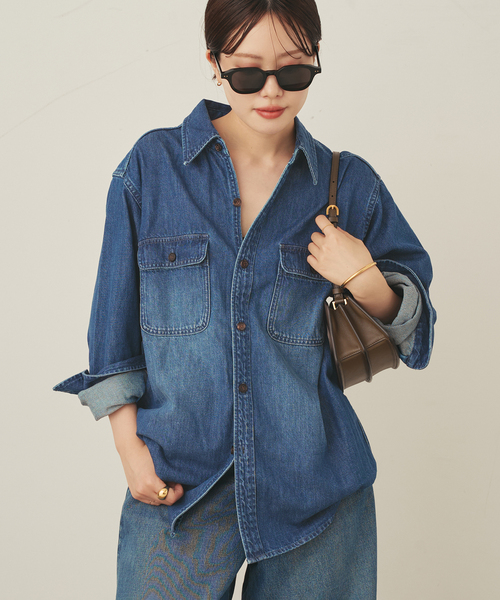 plage（プラージュ）の「DENIM シャツ（シャツ/ブラウス・レディース・サックスブルー/ブルー系その他・FREE）」の10枚目の写真