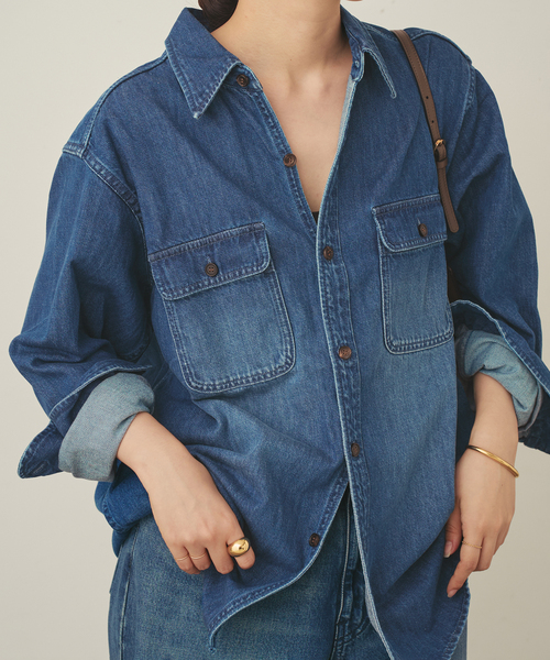 plage（プラージュ）の「DENIM シャツ（シャツ/ブラウス・レディース・サックスブルー/ブルー系その他・FREE）」の14枚目の写真