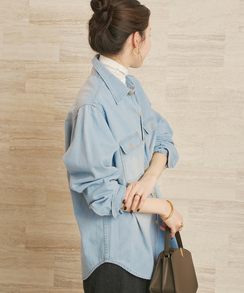 plage（プラージュ）の「DENIM シャツ（シャツ/ブラウス・レディース・サックスブルー/ブルー系その他・FREE）」の21枚目の写真