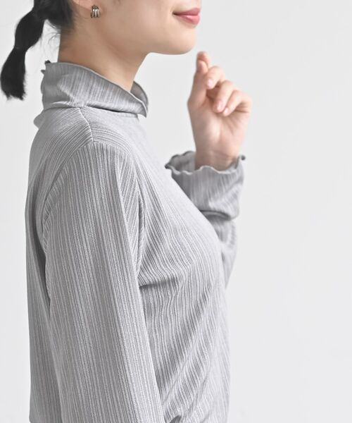 rps(アールピーエス)の「ラメ光沢ハイネックカットソー(Tシャツ/カットソー・レディース・ブラック/グレー/ブラウン・フリー)」の9枚目の写真