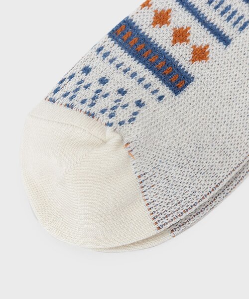 TAKEO KIKUCHI（タケオキクチ）の「フェアアイル柄ソックス（ソックス/靴下・メンズ・オレンジ系9/ホワイト系7/ブルー系その他6・00）」の6枚目の写真