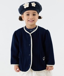 moimoln（モイモルン）の「配色リボンノーカラージャケット（ノーカラージャケット・キッズ）」