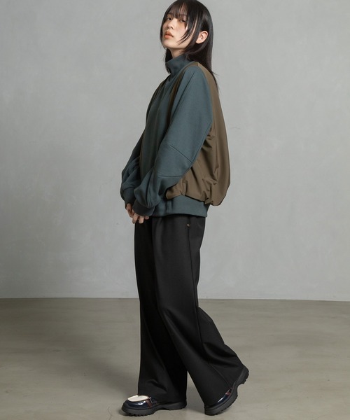 MARECHAL TERRE（マルシャルテル）の「コンビネーションプルオーバー（スウェット・レディース・ベージュ/ダークグリーン/ブラック/ネイビー・MEDIUM）」の13枚目の写真