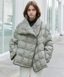 ダウンジャケット tageechita チェック柄 ダウンコート Lサイズ CLASSIC PLAID DOWN COAT / クラシカルチェックダウンコート