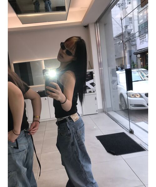 MUSINSA STANDARD WOMAN（ムシンサスタンダードウーマン）の「ウィメンズエッセンシャルタンクトップ[ブラック]（Tシャツ/カットソー・レディース・その他・MEDIUM/LARGE/X-SMALL/SMALL）」の17枚目の写真