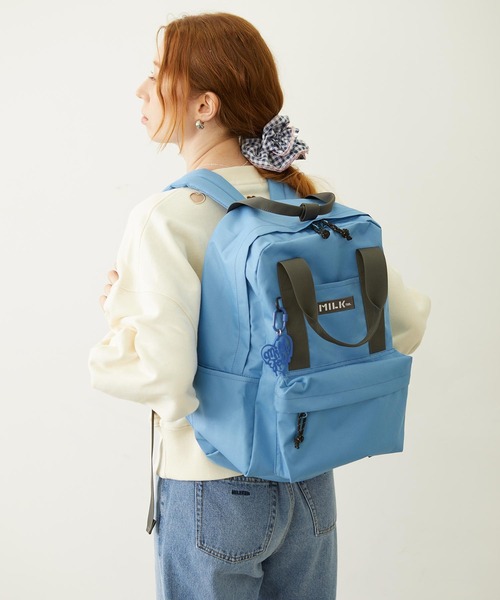 MILKFED.(ミルクフェド)の「BFF BACKPACK(バックパック/リュック・レディース・ライトブルー/ブラック/ネイビー/パープル・ONE SIZE)」の7枚目の写真