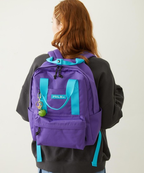 MILKFED.(ミルクフェド)の「BFF BACKPACK(バックパック/リュック・レディース・ライトブルー/ブラック/ネイビー/パープル・ONE SIZE)」の14枚目の写真