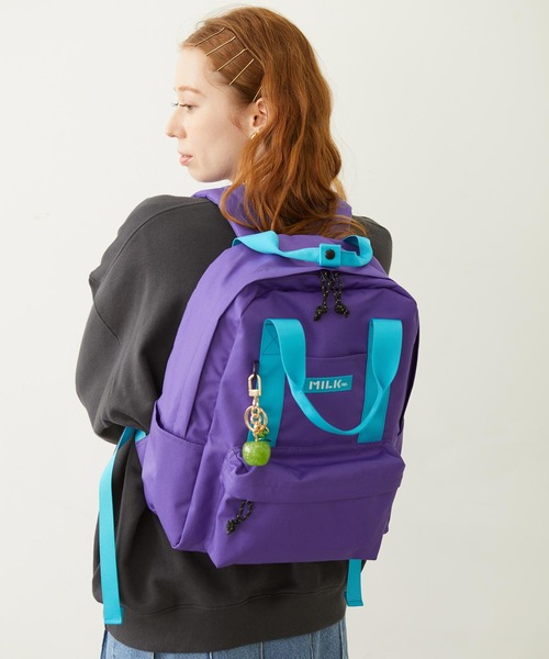MILKFED.(ミルクフェド)の「BFF BACKPACK(バックパック/リュック・レディース・ライトブルー/ブラック/ネイビー/パープル・ONE SIZE)」の16枚目の写真