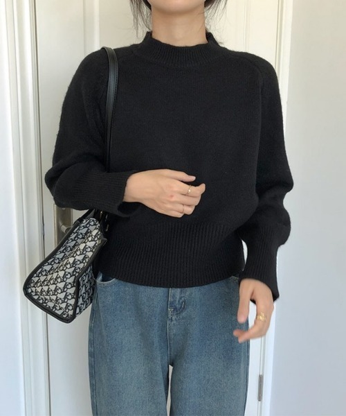 Beststore(ベストストア)の「クールネックニット オーバーサイズニットセーター(ニット/セーター・レディース・ホワイト/ベージュ/ダークブルー/ダークグリーン/ブルー/ブラック/ブラウン系その他・FREE)」の3枚目の写真
