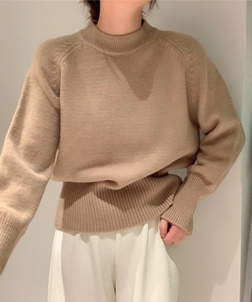 Beststore(ベストストア)の「クールネックニット オーバーサイズニットセーター(ニット/セーター・レディース・ホワイト/ベージュ/ダークブルー/ダークグリーン/ブルー/ブラック/ブラウン系その他・FREE)」の16枚目の写真